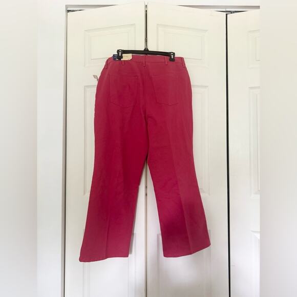 NWT Talbots Boot Cut Color Stretch Denim Jeans Salmon Pink Cotton Size 14 W - Picture 7 of 7